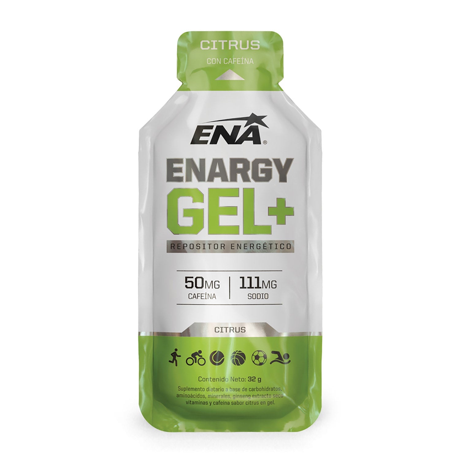 Enargy Gel+ Con Cafeína 12 Unidades