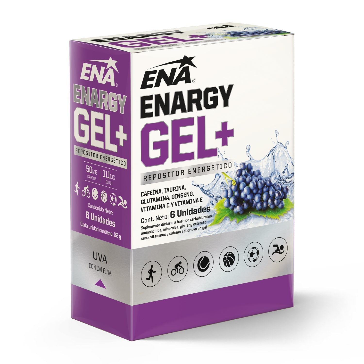 Enargy Gel+ Con Cafeína 12 Unidades